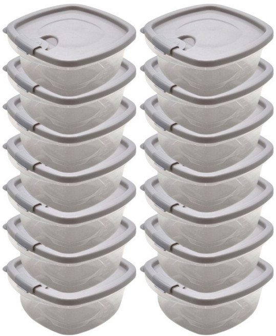 네추럴N 국산 집밥 전자렌지용기 350ml 내열밀폐용기 반찬통 냉동밥보관용기 이유식용기, 1세트, 14개