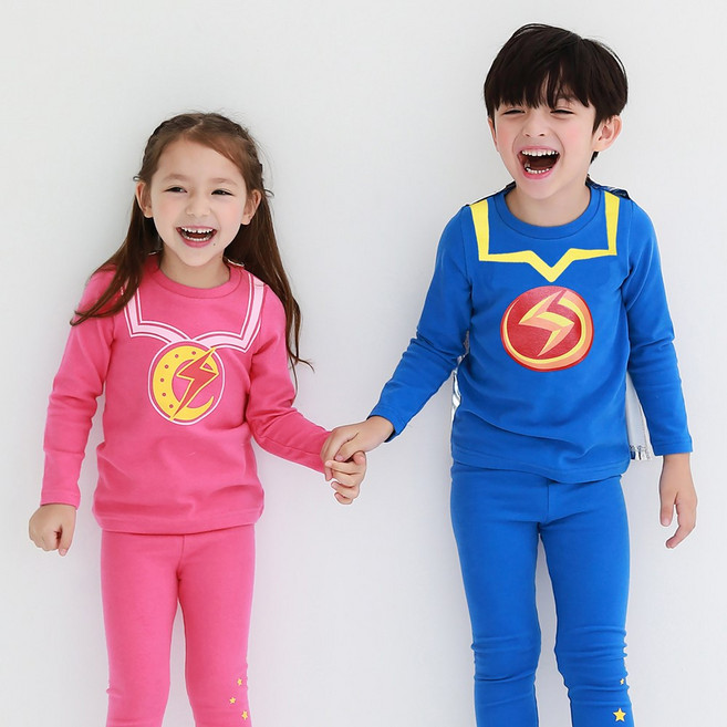 긴팔 EBS정품 번개맨옷 실내 상하 세트 실내복 망토 구성