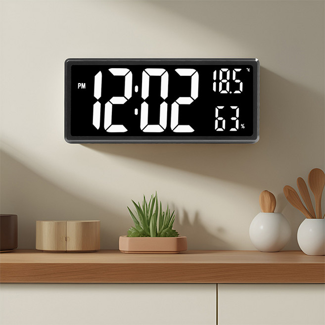 벨레스 심플 대형 벽시계 탁상시계 35cm, 블랙/그린