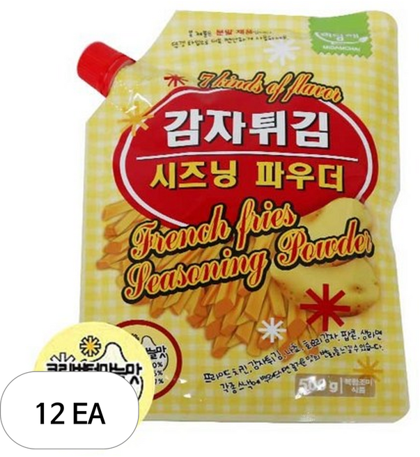 미담채 감자튀김 시즈닝 파우더 크림버터마늘맛, 500g, 12개