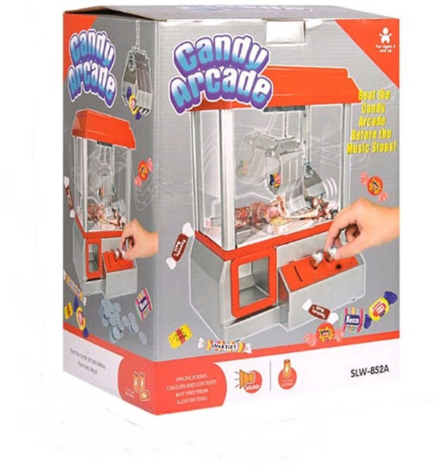 迷你抓娃娃機 夾糖果機 扮家家酒, 1個, 紅色