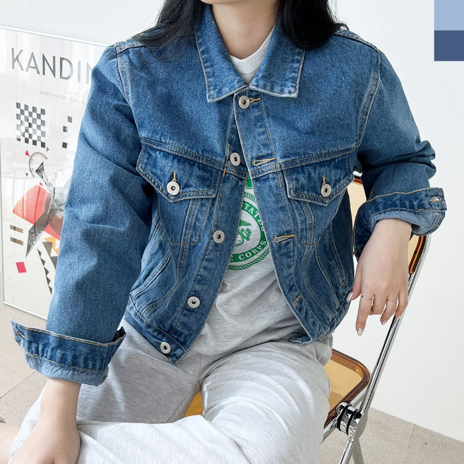 HSSG JK1-1 여자 데님 청자켓