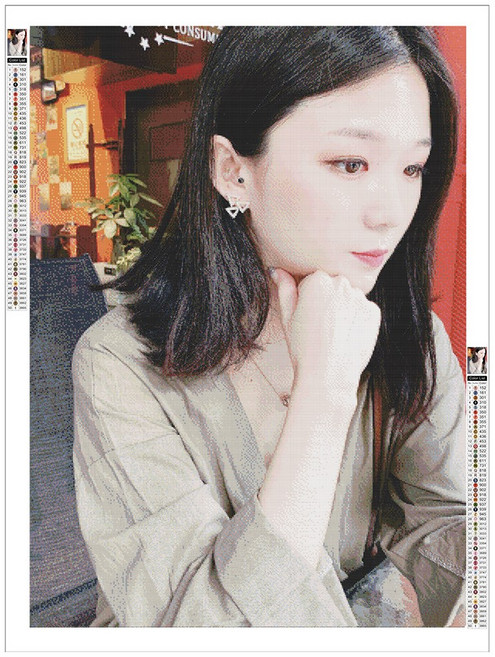 서은이네 국내제작 보석십자수 주문제작, 30x40액자미포함페브릭, 1세트