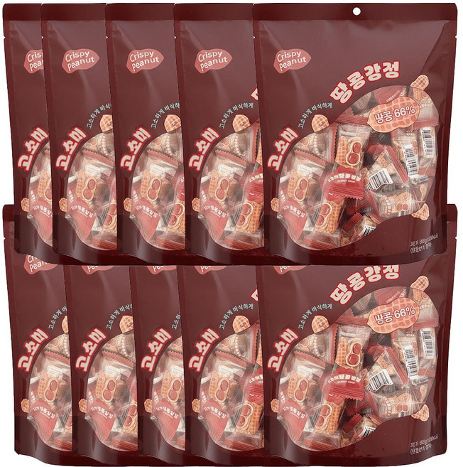 땅콩66%함유 고소미 땅콩 강정 500g * 10 묶음, 10개
