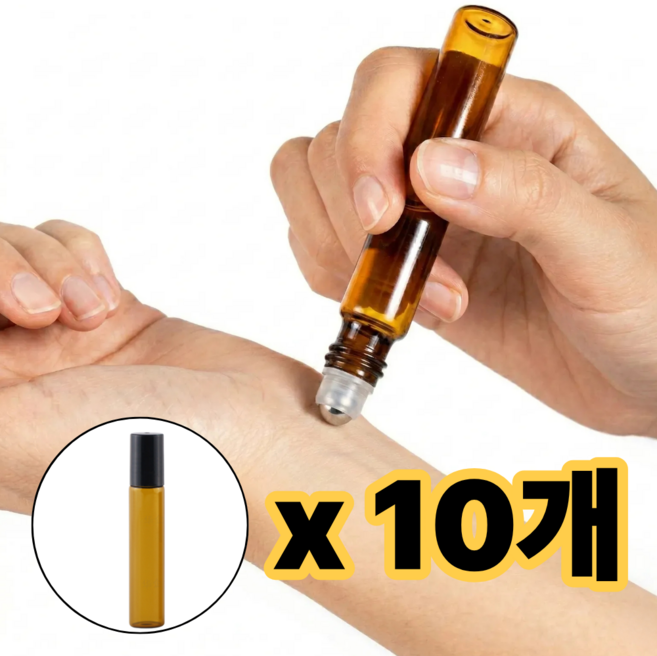 플로딧 롤온 공병 스틱롤러 볼공병 10ml, 10개, 블랙캡