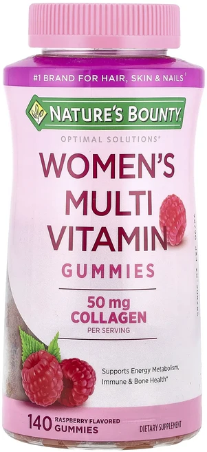 몸관리하세요 겨울입니다 Nature's Bounty Optimal Solutions® 여성용 종합비타민 구미젤리 라즈베리 맛 구미젤리 140개 특별관리진행, NaturesBountyOptimalSolutions여 - 쿠팡