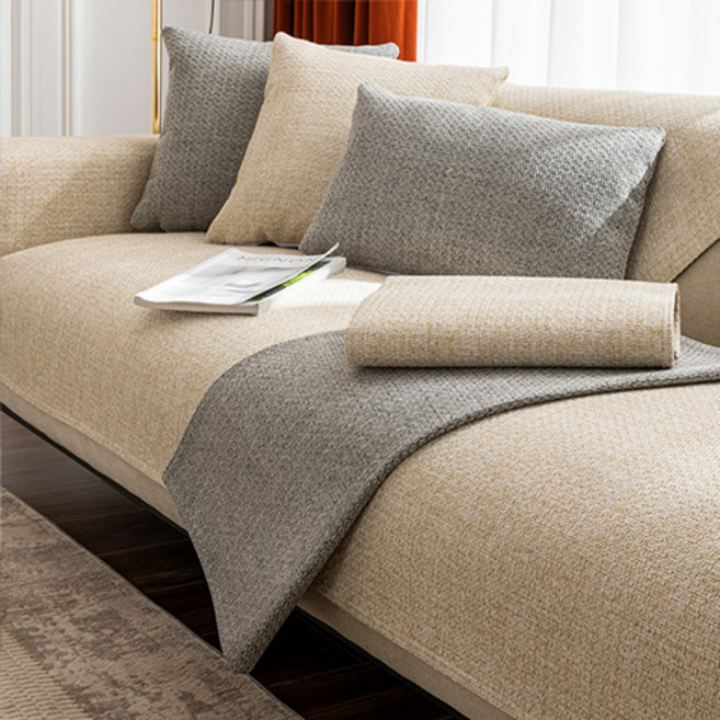 무타공마켓 논슬립 린넨 프리미엄 소파패드 쇼파 덮개