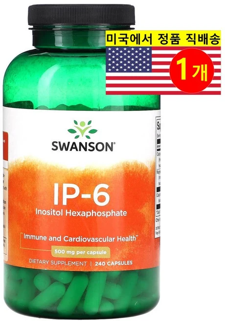 Swanson IP-6 이노시톨 헥사포스페이트 500mg, 1개, 240정 - 쿠팡