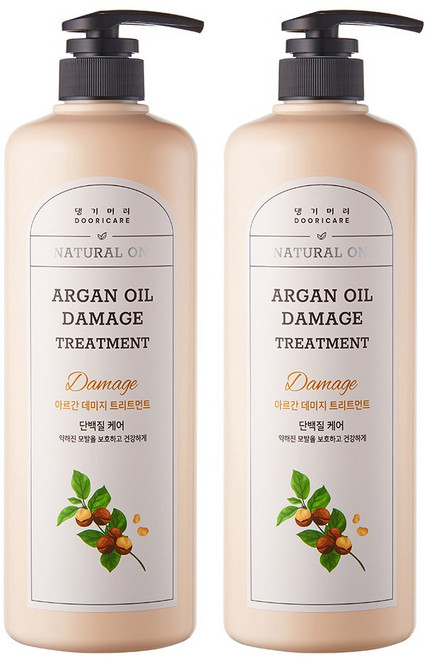댕기머리 허벌 아르간 트리트먼트, 1L, 2개