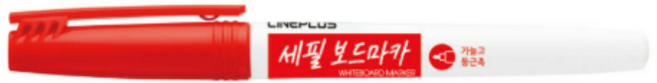 라인플러스 / 세필 보드마카 / 가늘고 둥근닙 2mm / 화이트보드마카 세필마커 보드마커 세필보드마카검정 세필모드마카3색 세필보드마카 보드마카세필, 10개, Red