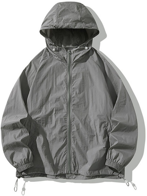 UPPERCUT 공용 라이트웨이트 경량 바람막이 후드 집업 윈드브레이커 자외선차단