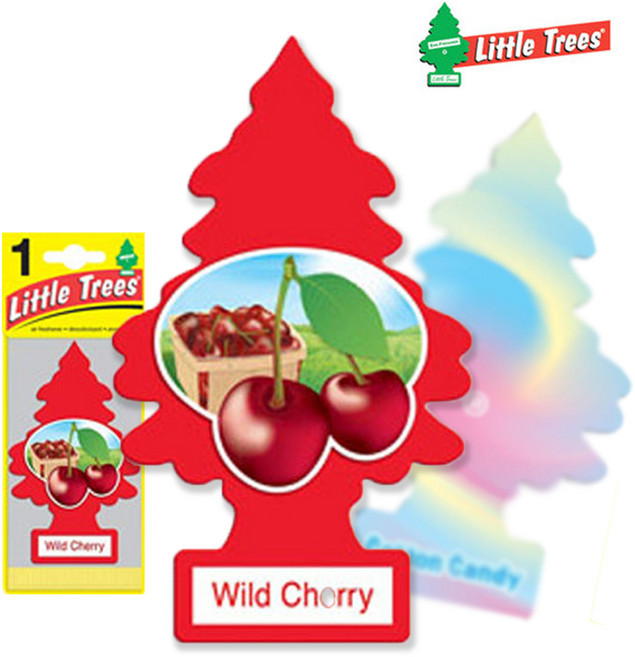 리틀트리 차량용 자동차 종이 실내 방향제, 와일드체리, 8개