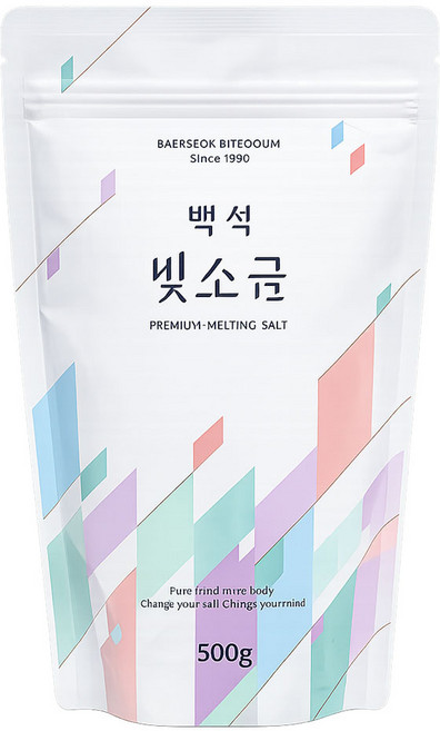 선맥 백석 빛소금 용융소금 조리용 반찬소금, 500g, 1개