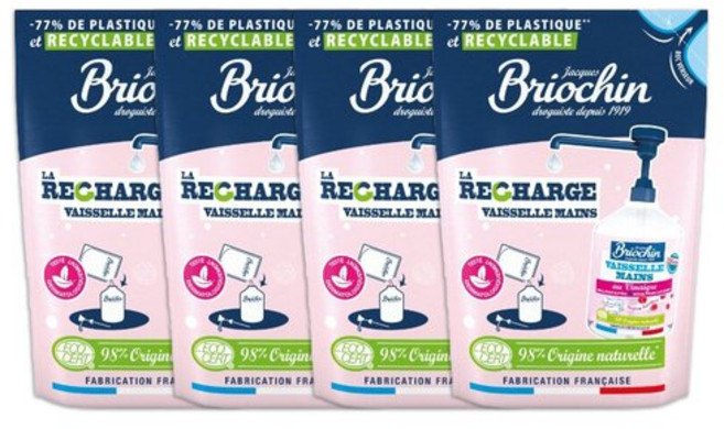 Briochin 브리오신 손세정제 주방세제 Dishwashing Liquid 450ml 4개 라즈베리향 리필, Briochin 브리오신 손세정제 주방세제 Dishwa