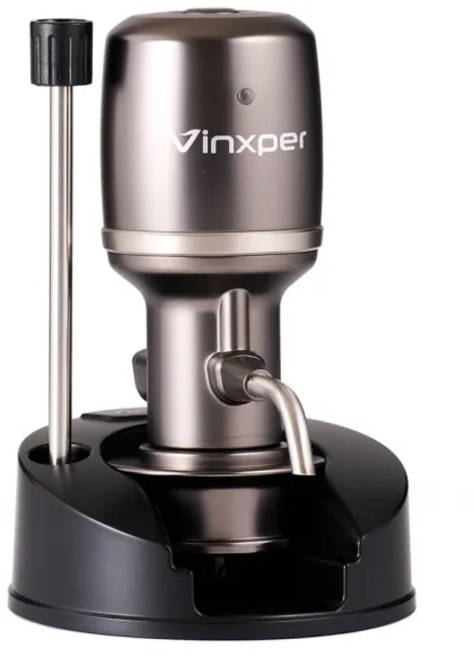 全球第四代-可調式電子醒酒器【VINXPER EXPERT 智慧侍酒師】槍色 簡單操作 usb充電 露營必備 開酒不用等, 1個, 1000ml