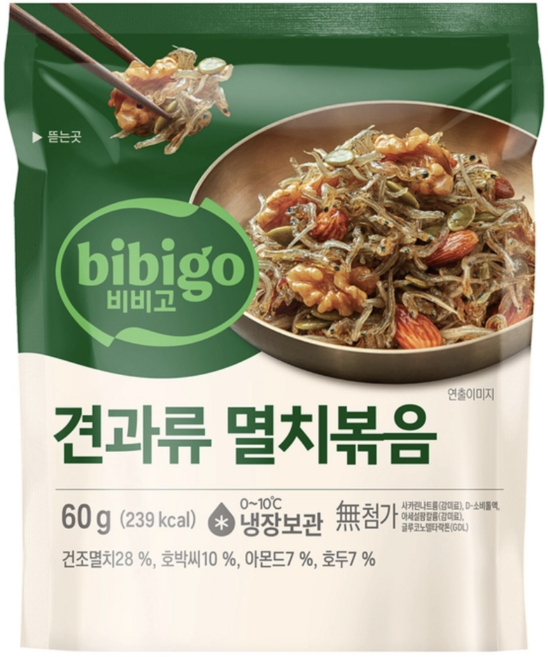 비비고 견과류 멸치볶음 60g 총 360g, 1세트