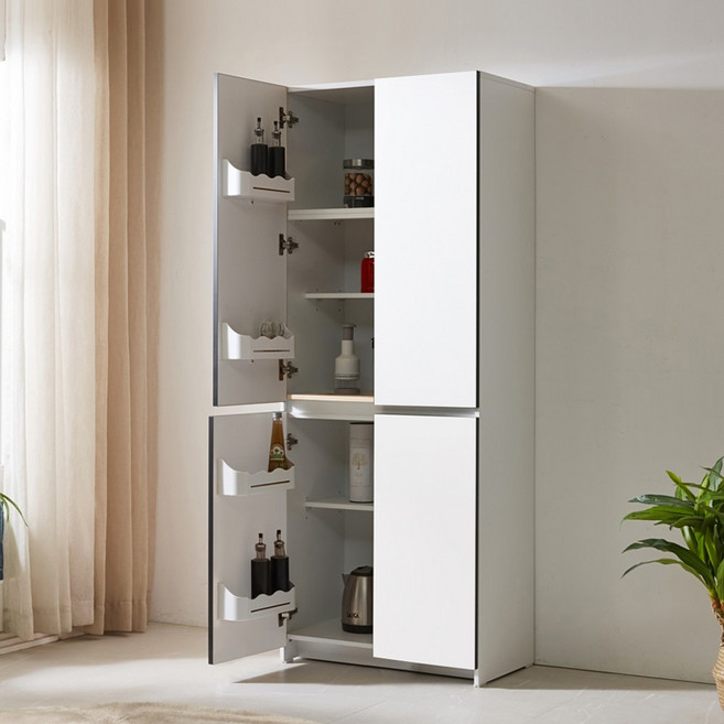 홈카페수납장 냉장고형 키큰장 주방수납장 틈새장 비스포크 팬트리장 도어수납장 600, 몸통(화이트)