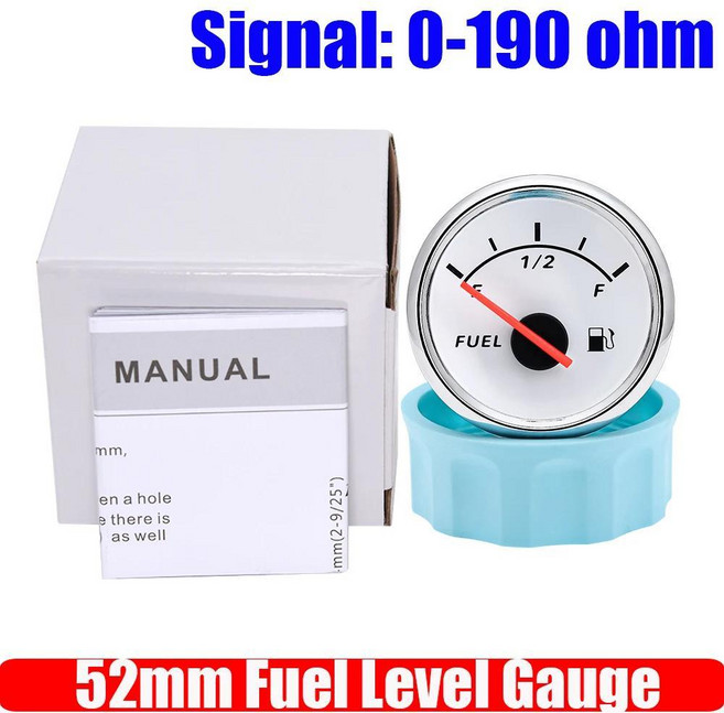 빨간색 백라이트 레벨 게이지 오일 탱크 미터 표시기 자동차 보트 요트, 04 0-190ohm WS, 1개