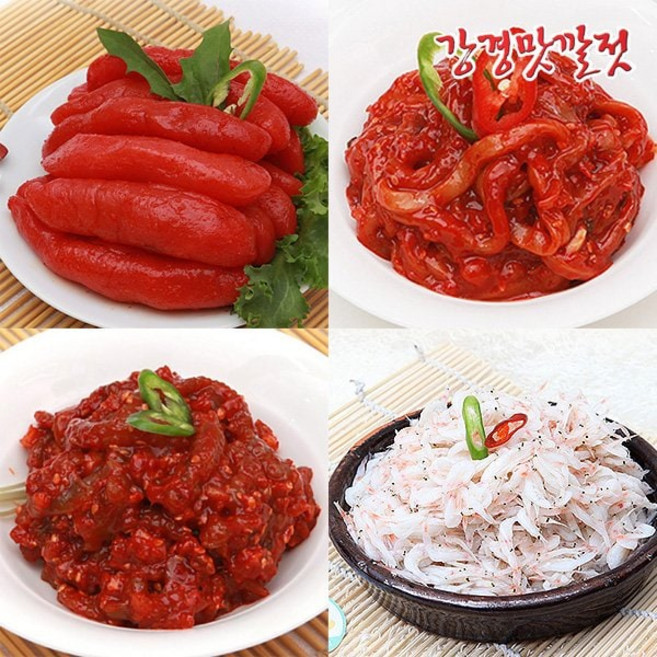 강경젓갈 선물세트 4호 신명란젓500g+오징어젓500g+인삼낙지젓500g+함초새우젓 참젓 500g, 500g