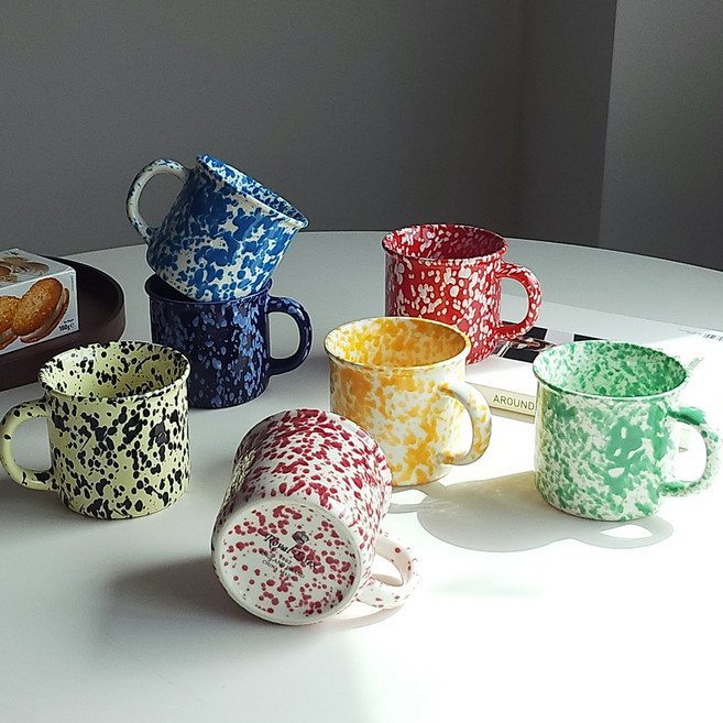 스탠다드 마블 도자기 머그컵 7컬러, 05_스텐다드마블머그 퓨어그린, 1개