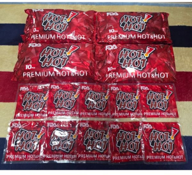 프리미엄 핫앤핫 핫팩 RED 95g+안전한 FDA/14001(환경) 150개, 프리미엄 핫앤핫 핫팩 RED 95g+안전한 FDA/14