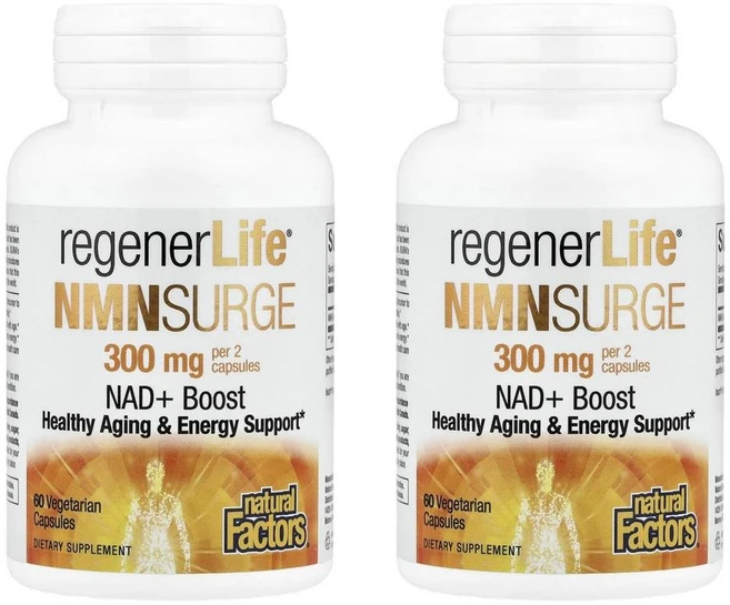 내추럴 팩터스 리제너라이프 NMN 서지 150 mg Natural Factors RegenerLife® NMN Surge 60정, 2개 - 쿠팡