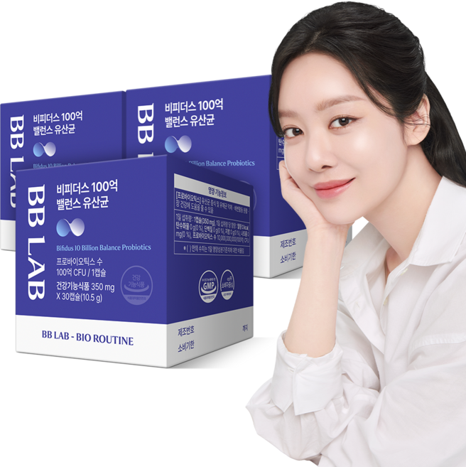 비비랩 비피더스 100억 밸런스 유산균 30캡슐 장건강 프로바이오틱스 유산균 추천, 3개, 30정