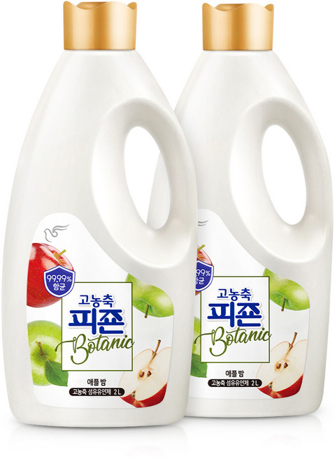 피죤 고농축 보타닉 섬유유연제 애플밤 본품, 1L, 2개