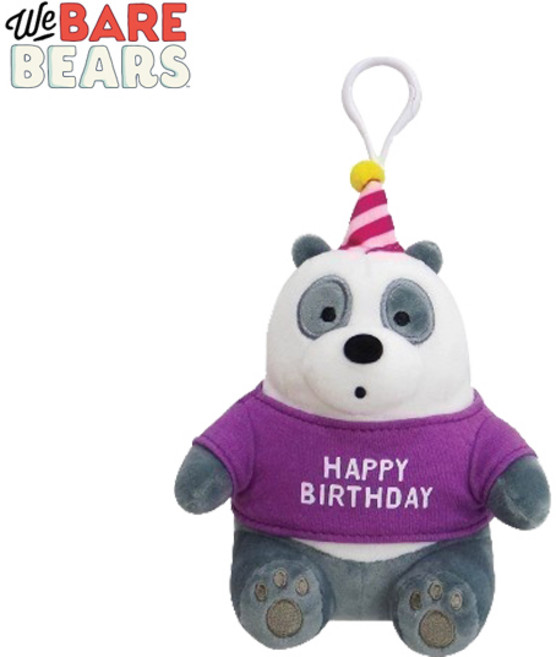 위베어베어스 싯팅 생일 가방고리 인형 그리즐리 아이스베어 판다, 베어스-판다 싯팅 생일 가방고리, 1개