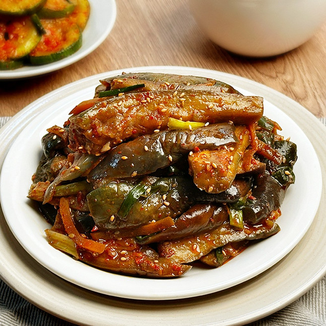 [당일조리] 30년 전통 엄마손맛 가정식 수제반찬 가지무침, 1개, 500g