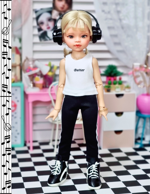 #파올라레이나 32cm 옷( 투라인 트레이닝 )[마구샵]#구체관절인형#bjd#인형옷#다락아이#관절바디#완제품, 1개