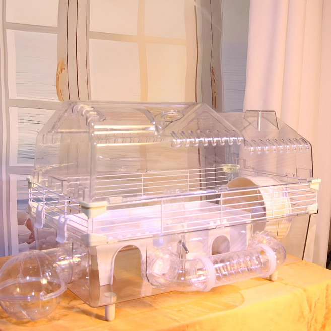 햄스터 집 케이지 아크릴 하우스 대형 풀세트 55cm 파파모미, 1세트