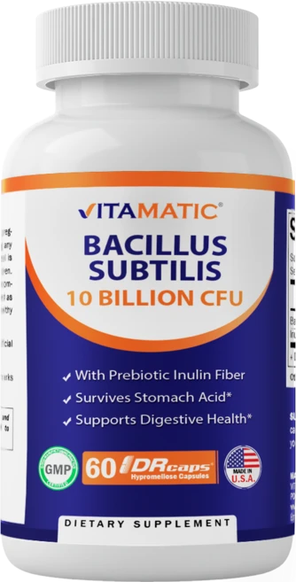 비타매틱 바실러스 서브틸리스 100억 CFU -60정 (지연 방출 캡슐), 1개 - 쿠팡