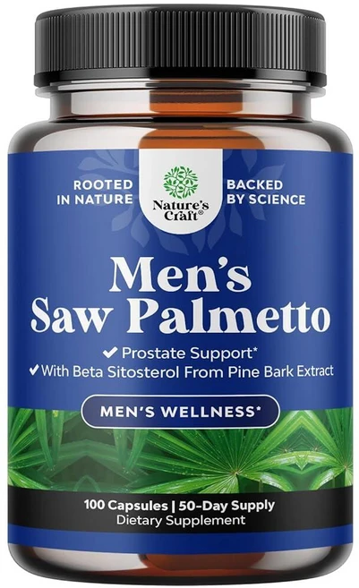 Natures Craft Saw PALM 팜etto 남성용 베타 시토스테롤 함유 - 쏘팔메토 추출물 전립선 건강 보충제 남성용 방광 조절 및 전립선 지원 - 모발 보충제 복원, 1개 - 쿠팡