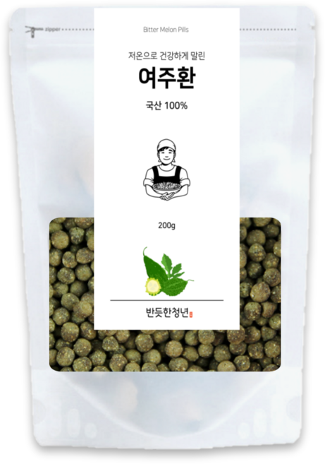 반듯한청년 국산 여주환 저온가공 햇 세척, 1개, 200g