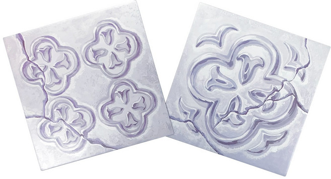 인스타일 모자이크 DIY 접착 조각타일 14 x 14 (2팩/12팩), 2개, 앤틱실버G