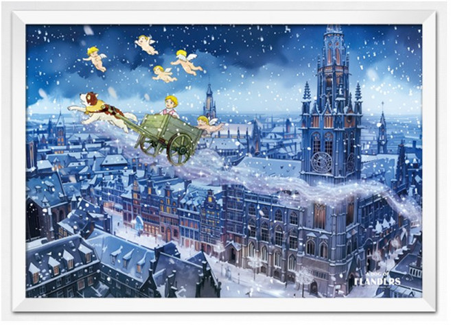 토이앤퍼즐 플란다스의 개 새벽하늘 500피스 직소퍼즐액자 TPD05-066, 퍼즐+슬림우드화이트액자, 1개, 퍼즐만