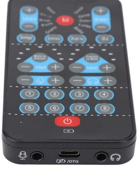 음성변조기 목소리 변조 마이크 기계 미니 보이스 체인저 카드 8가지 음향 효과 다중 언어