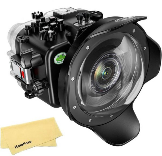 소니 FX3 I FX30용 Seafrogs 수중 하우징 WA005B 돔 포트 키트 40m130ft 방수 케이스 ILMEFX3 FX30 FE 2870mm F3.55.6 E1