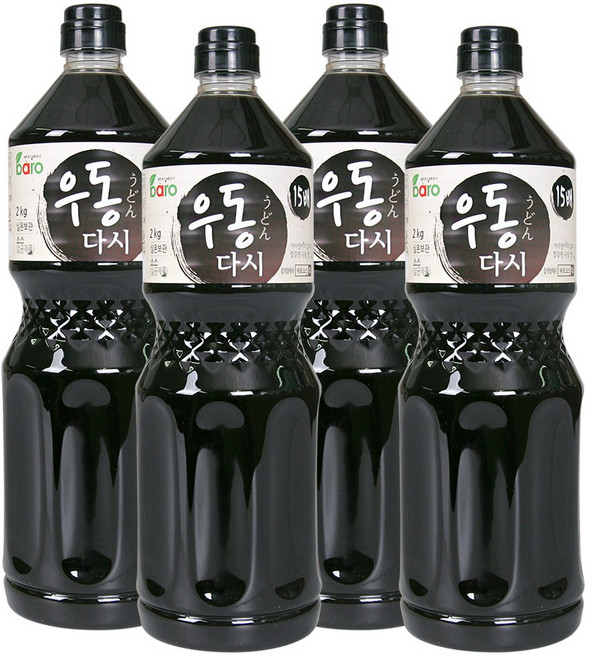 바로소스 우동다시 2kg 15배 희석 냉우동 간장냉국수 육수 국물 소스 대용량 업소용, 4개