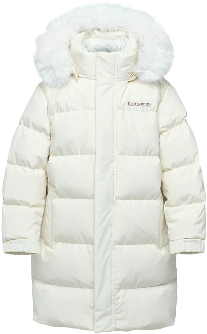 아이더 EIDER 키즈 롱 다운 자켓 아동 주니어 초등학생 탈부착 후드 덕다운 롱 패딩 점퍼