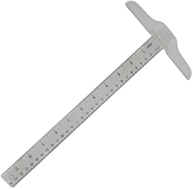 30자 티자형자 30cm 투명 측정 휴대용 플라스틱 직자