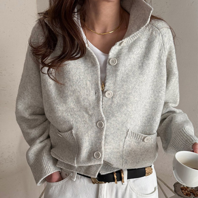 [난닝구]퍼벨코 하이넥가디건