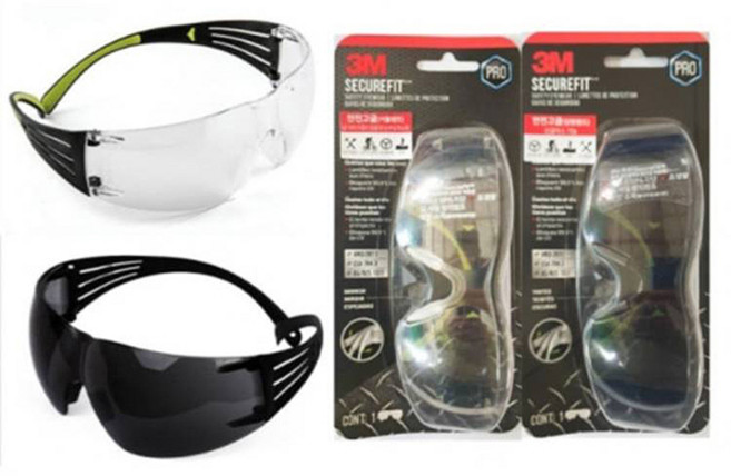 [3M] 안전고글 시큐어핏, 회색, 1개