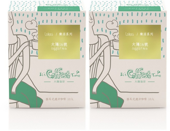 大隱珈琲 大隱16號 綜合配方 濾掛式咖啡 - LOHAS 樂活系列, 10g, 2盒, 10個裝