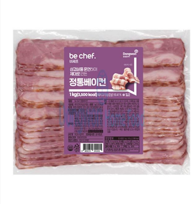 동원 비셰프 정통베이컨, 2개, 1kg