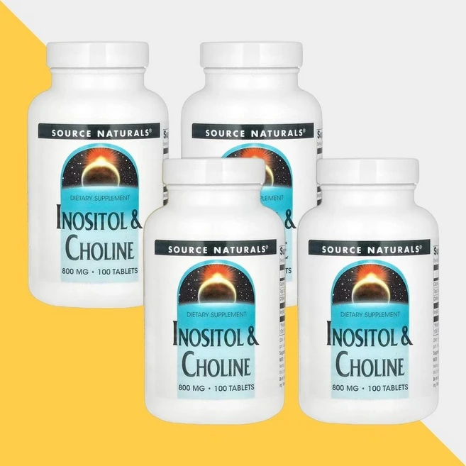 소스네츄럴스 이노시톨 & 콜린 800mg 100 정, 4개, 100정 - 쿠팡