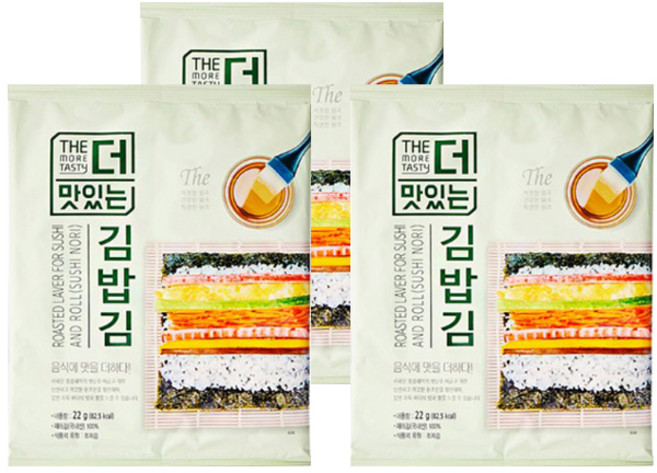 광천 별맛김 더 맛있는 김밥김 3봉 / 5봉 / 10봉, 3개, 22g