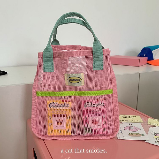 網格手提包 少女小包