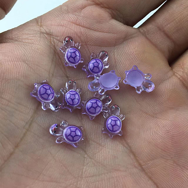 초미니거북이 미니거북이 행운거북이 파츠 야광거북 거북이스쿱, 50개, 퍼플